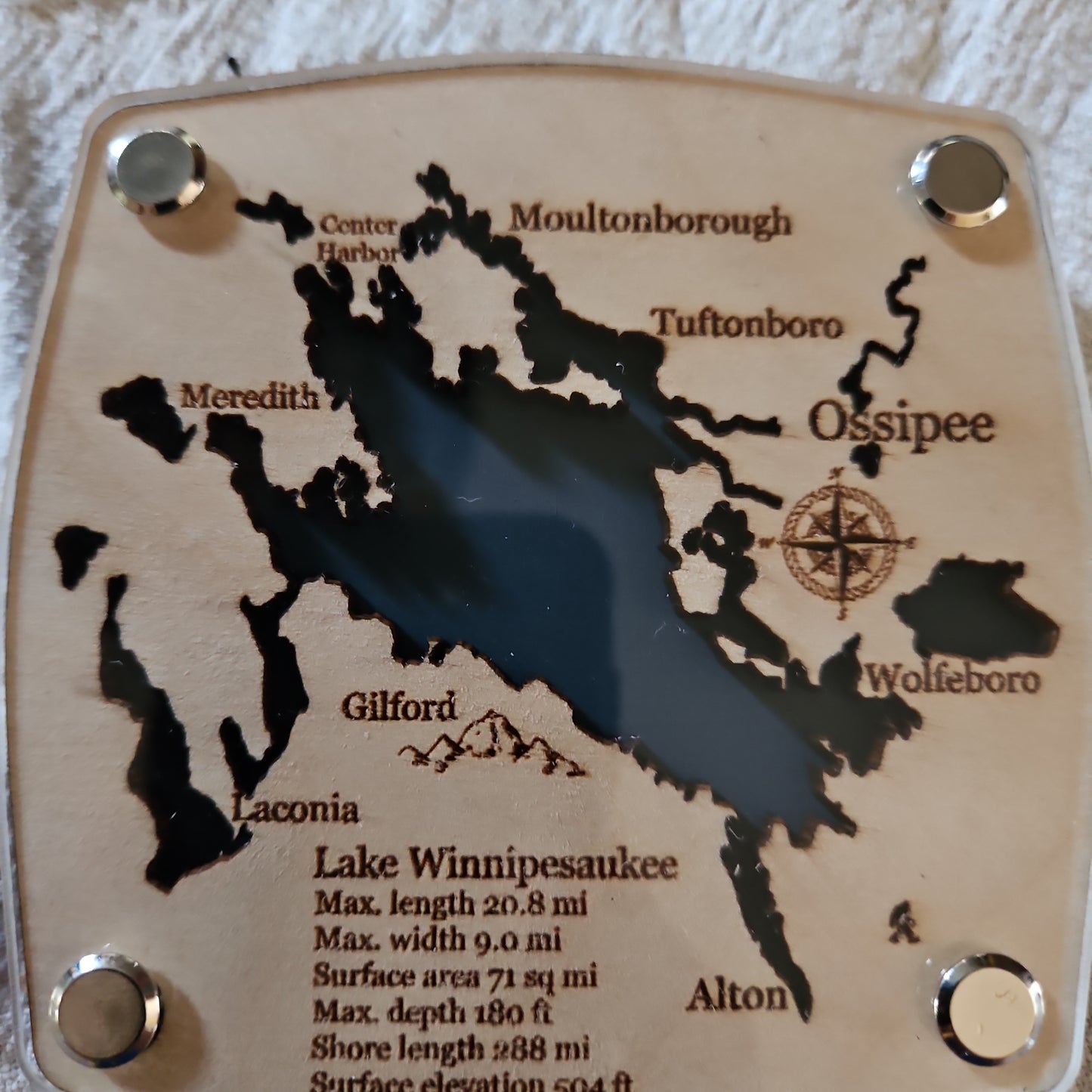 Lake Winnipesaukee Multi-Layered Coasters