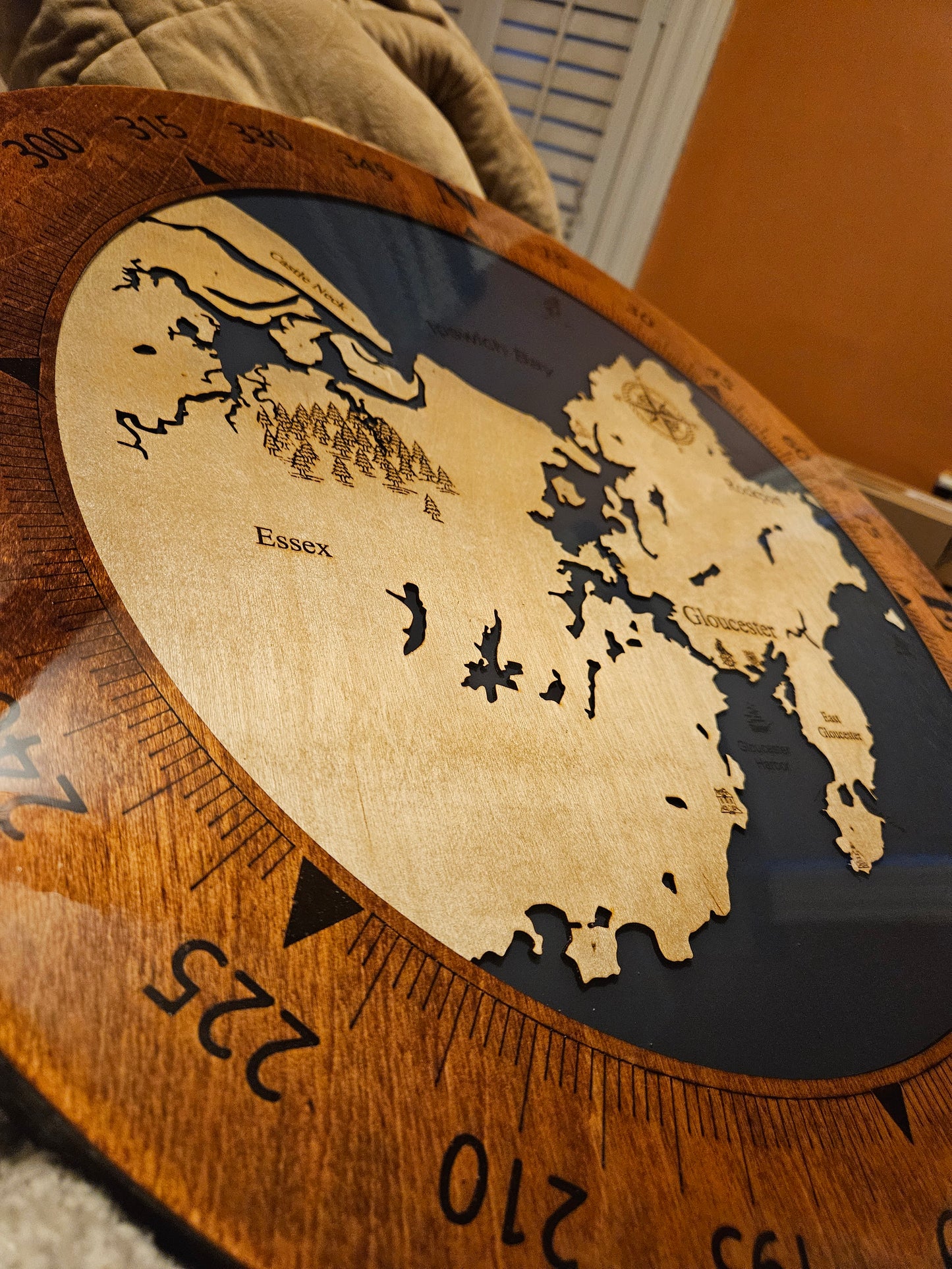 Epoxy Resin Map Lazy Susan