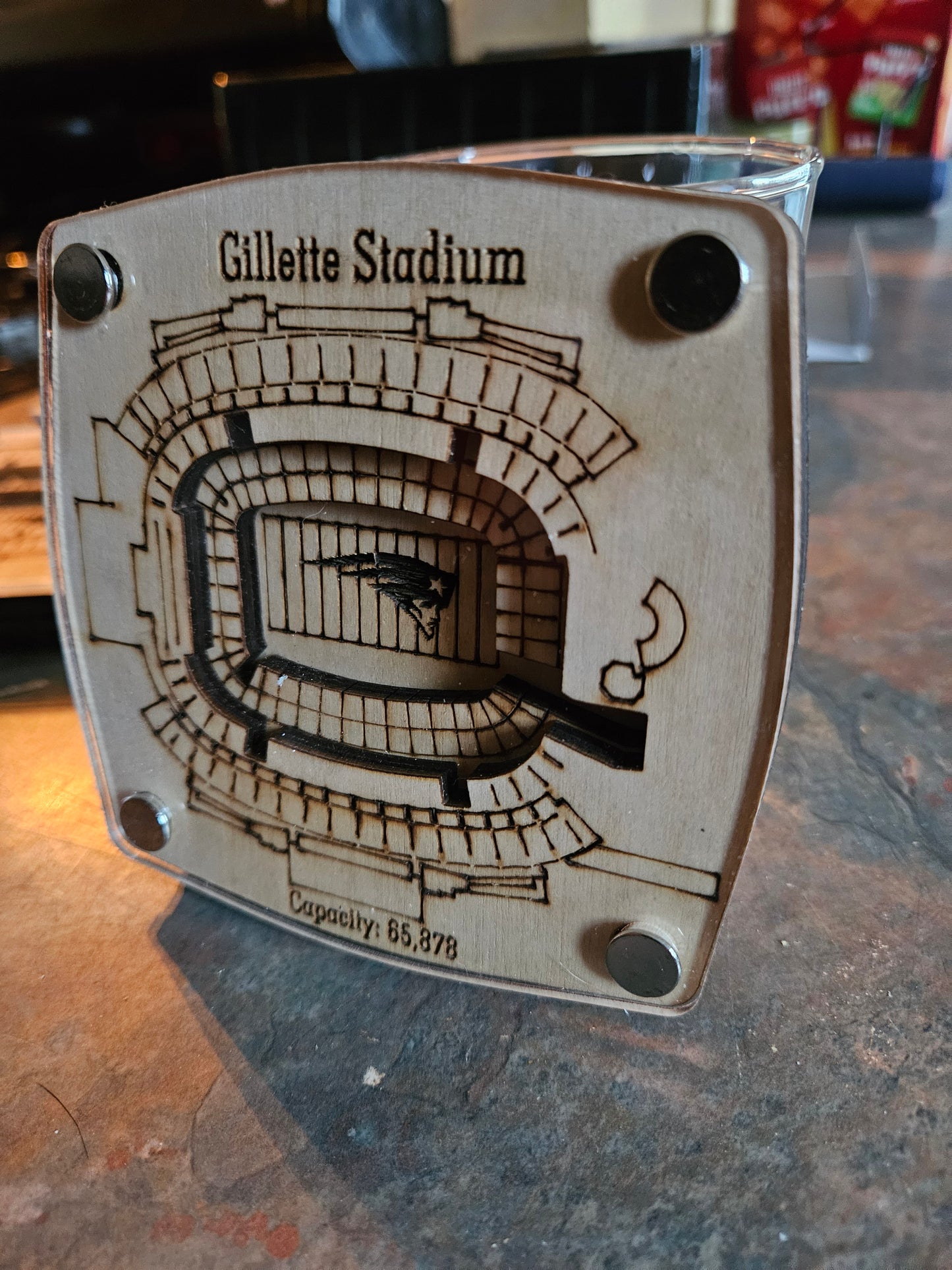 Gillette Stadium Multi-Layered Stadium Coasters