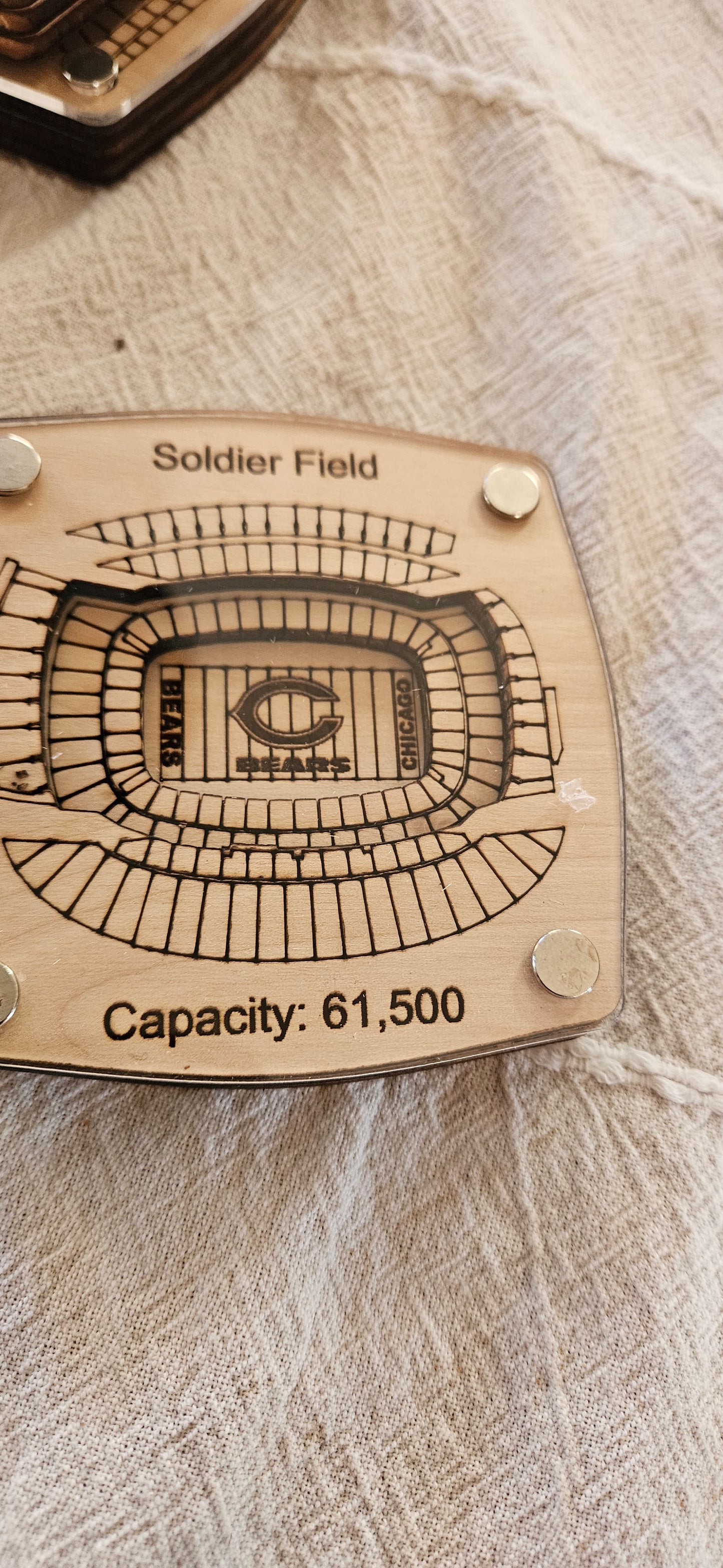 Soldier Field Multi-Layered Stadium Coasters