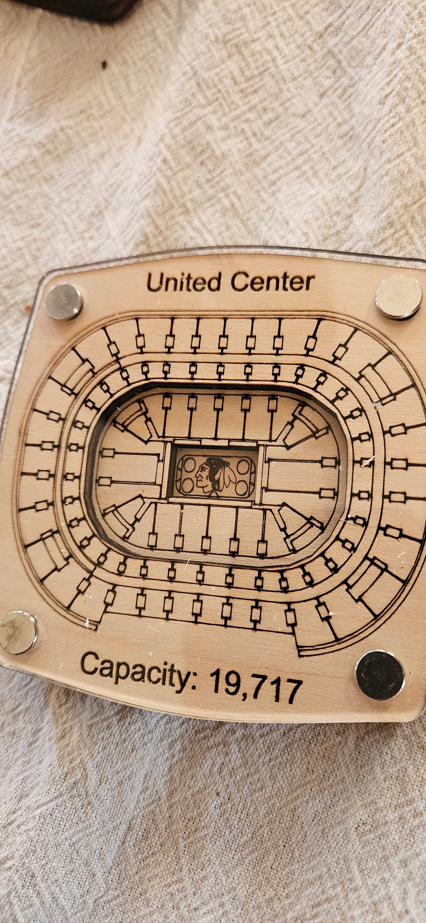 United Center Blackhawks Multi-Layered Stadium Coasters