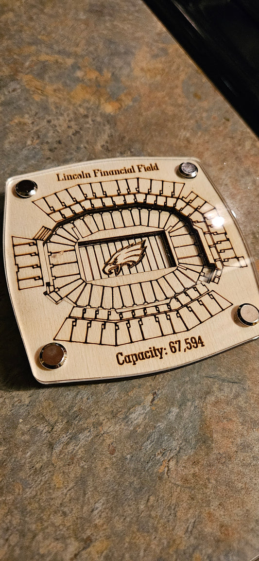 Lincoln Financial Stadium Multi-Layered Stadium Coasters