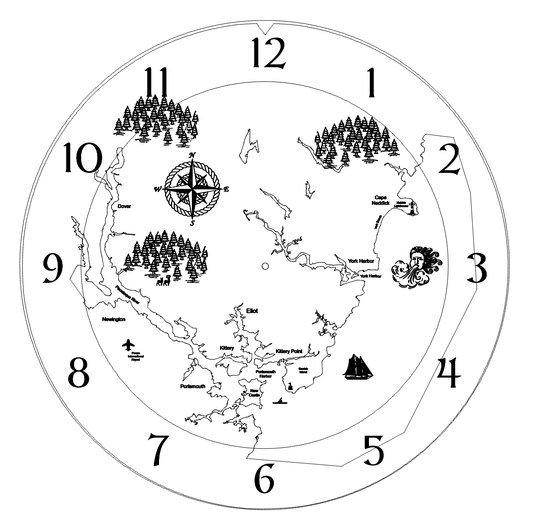 NH Southern Maine Seacoast Time or Tide Clocks