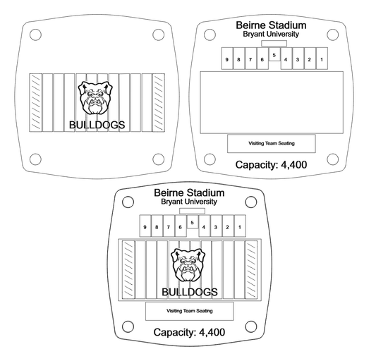 Bernie Stadium Multi-Layered Stadium Coasters