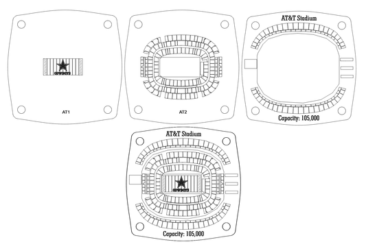 AT&T Stadium Multi-Layered Stadium Coasters