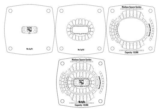 Madison Square Garden Multi-Layered Stadium Coasters