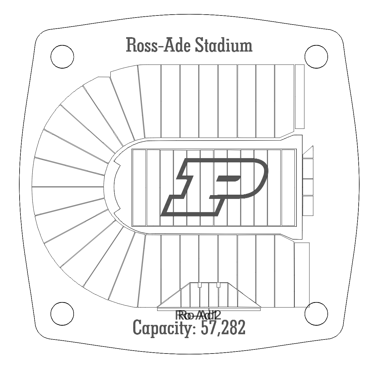 Ross-Ade Stadium Multi-Layered Stadium Coasters