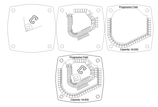 Progressive Field Multi-Layered Stadium Coasters