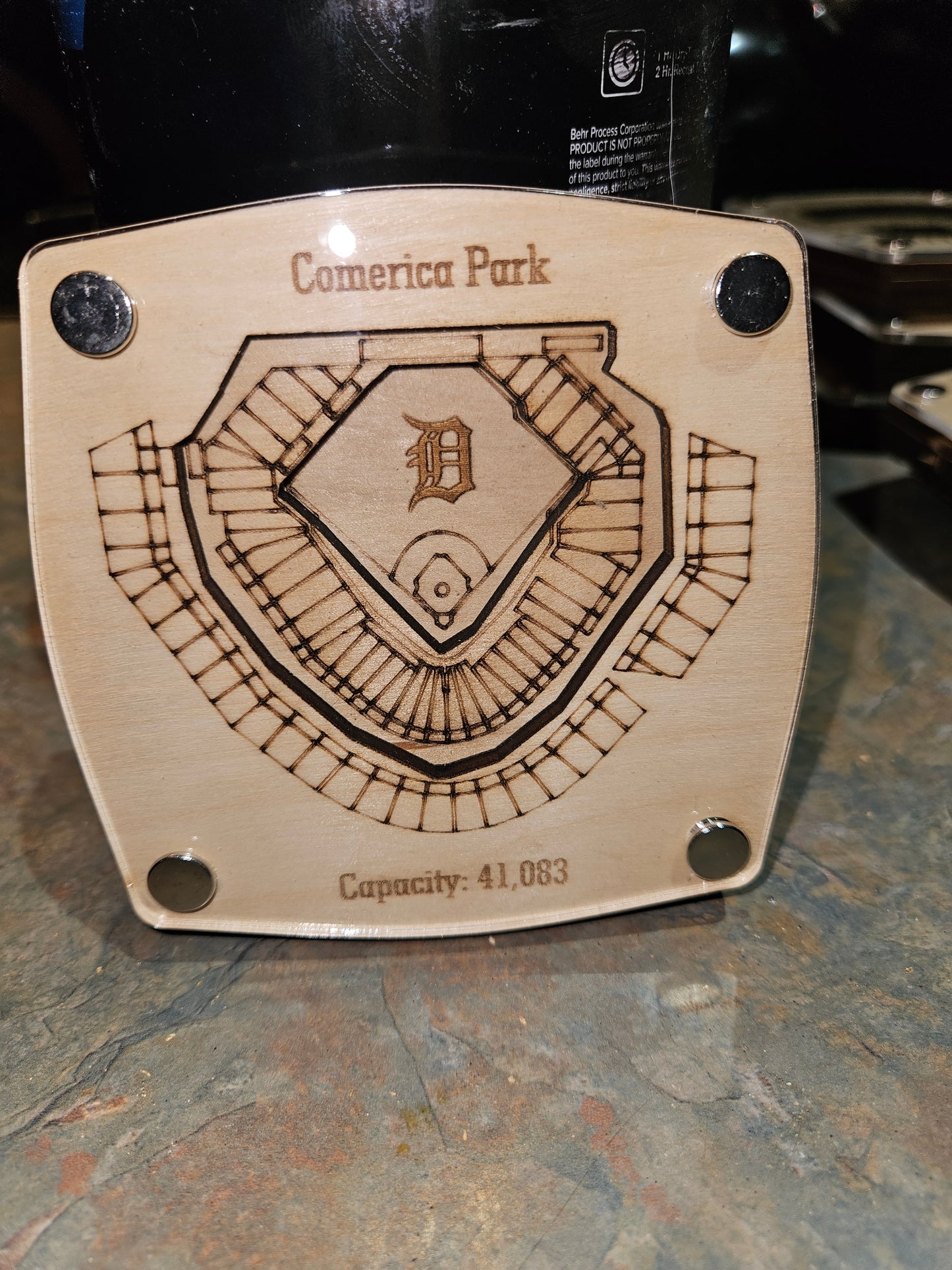 Comerica Park Multi-Layered Stadium Coasters