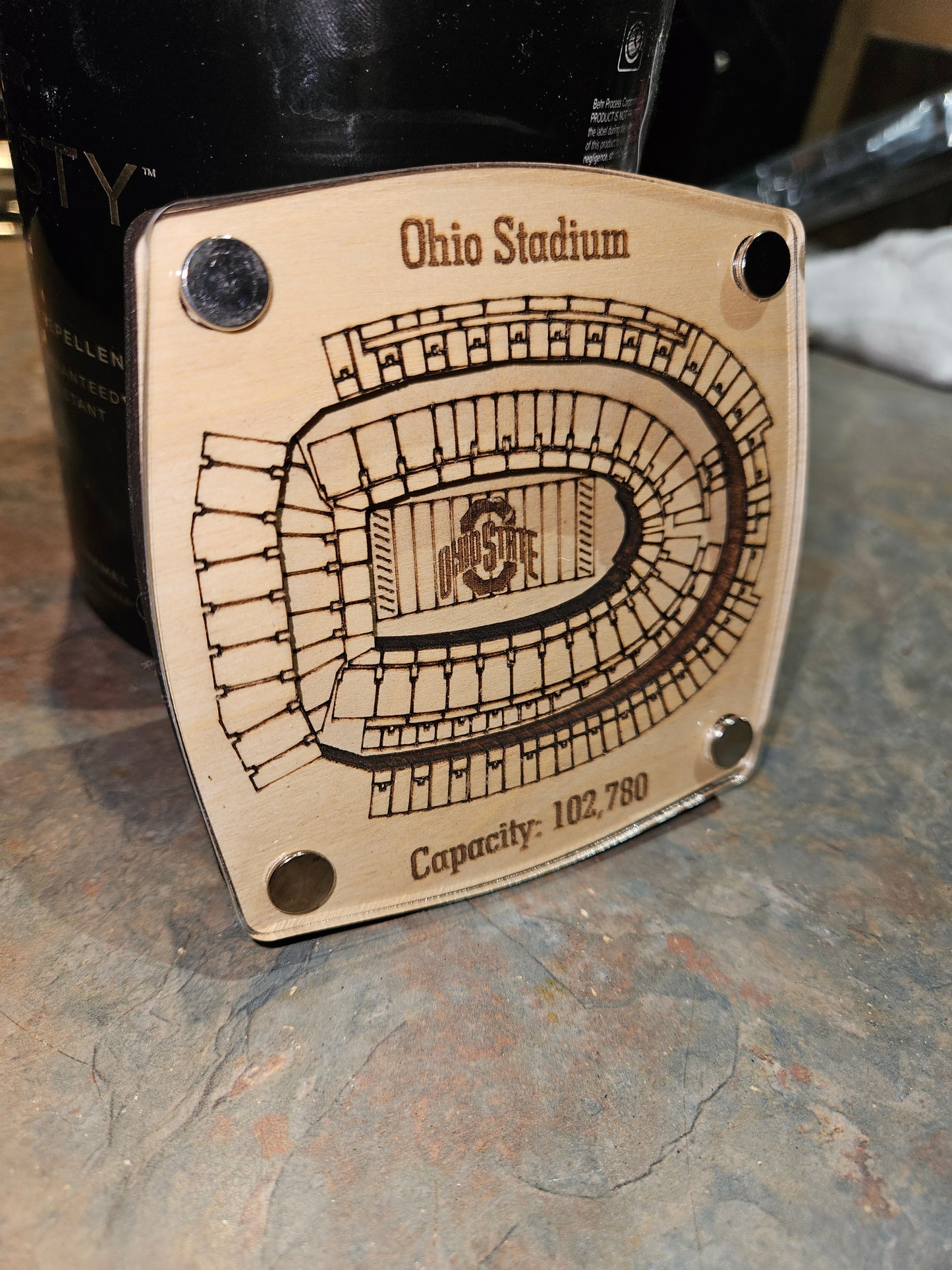 Ohio Stadium Multi-Layered Stadium Coasters