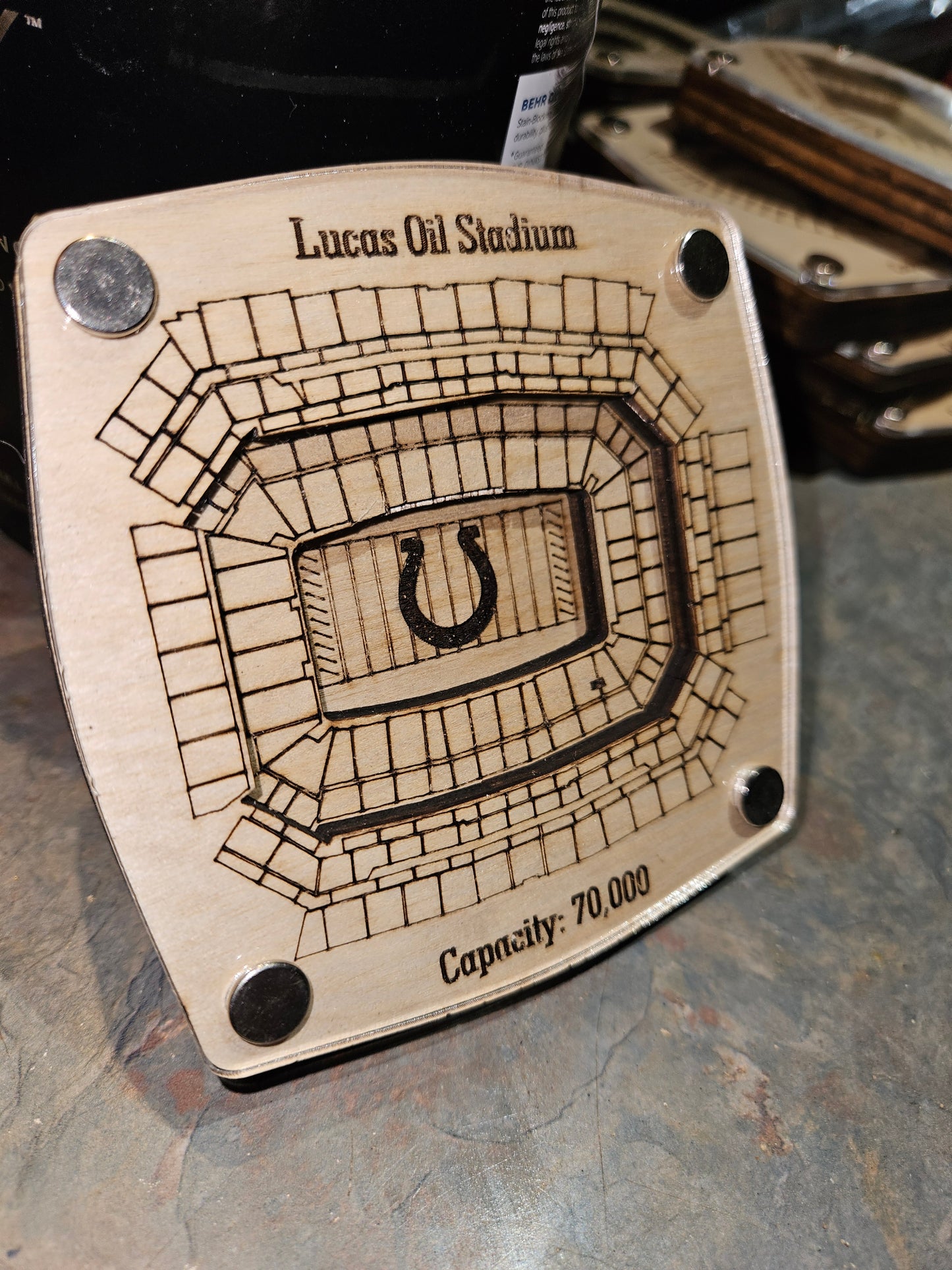 Lucas Oil Multi-Layered Stadium Coasters