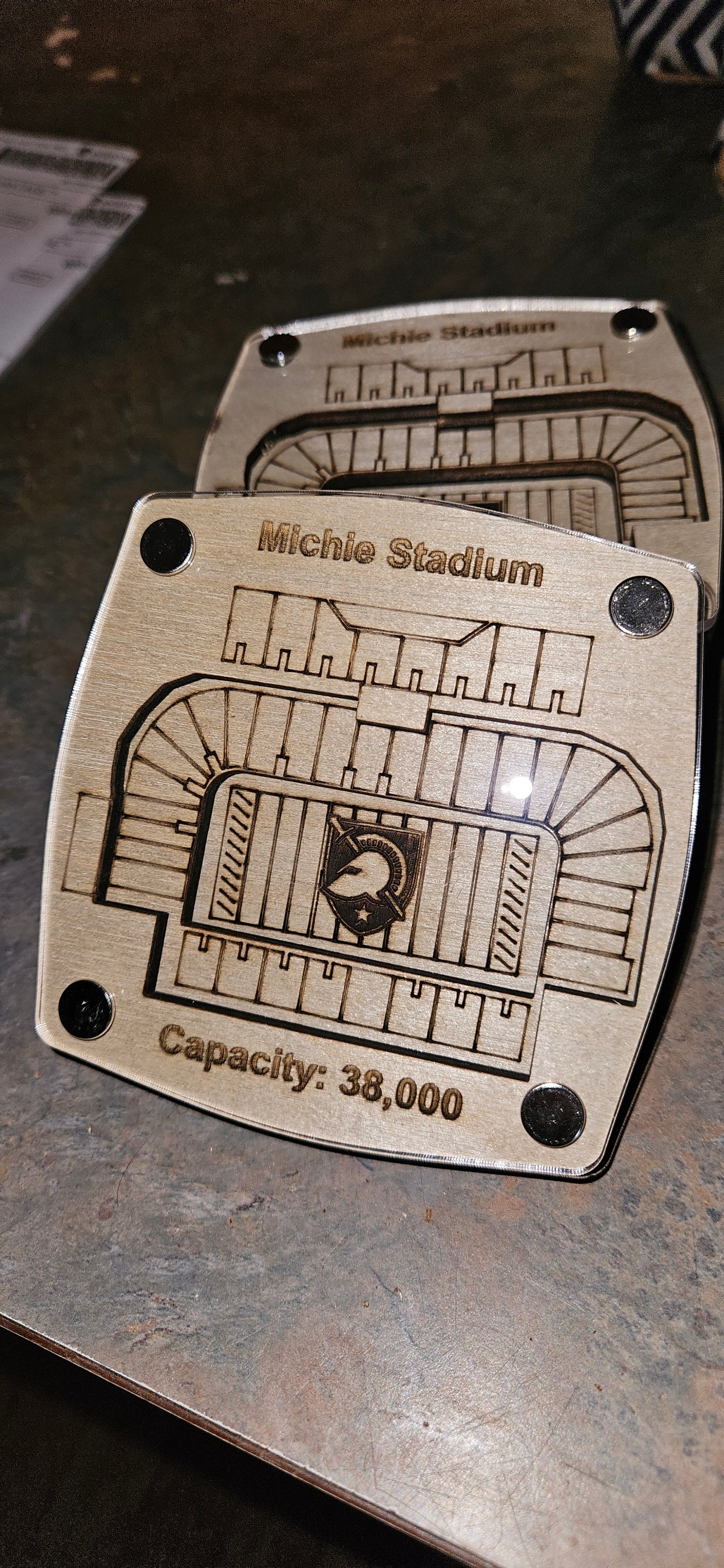 Michie Field Multi-Layered Stadium Coasters